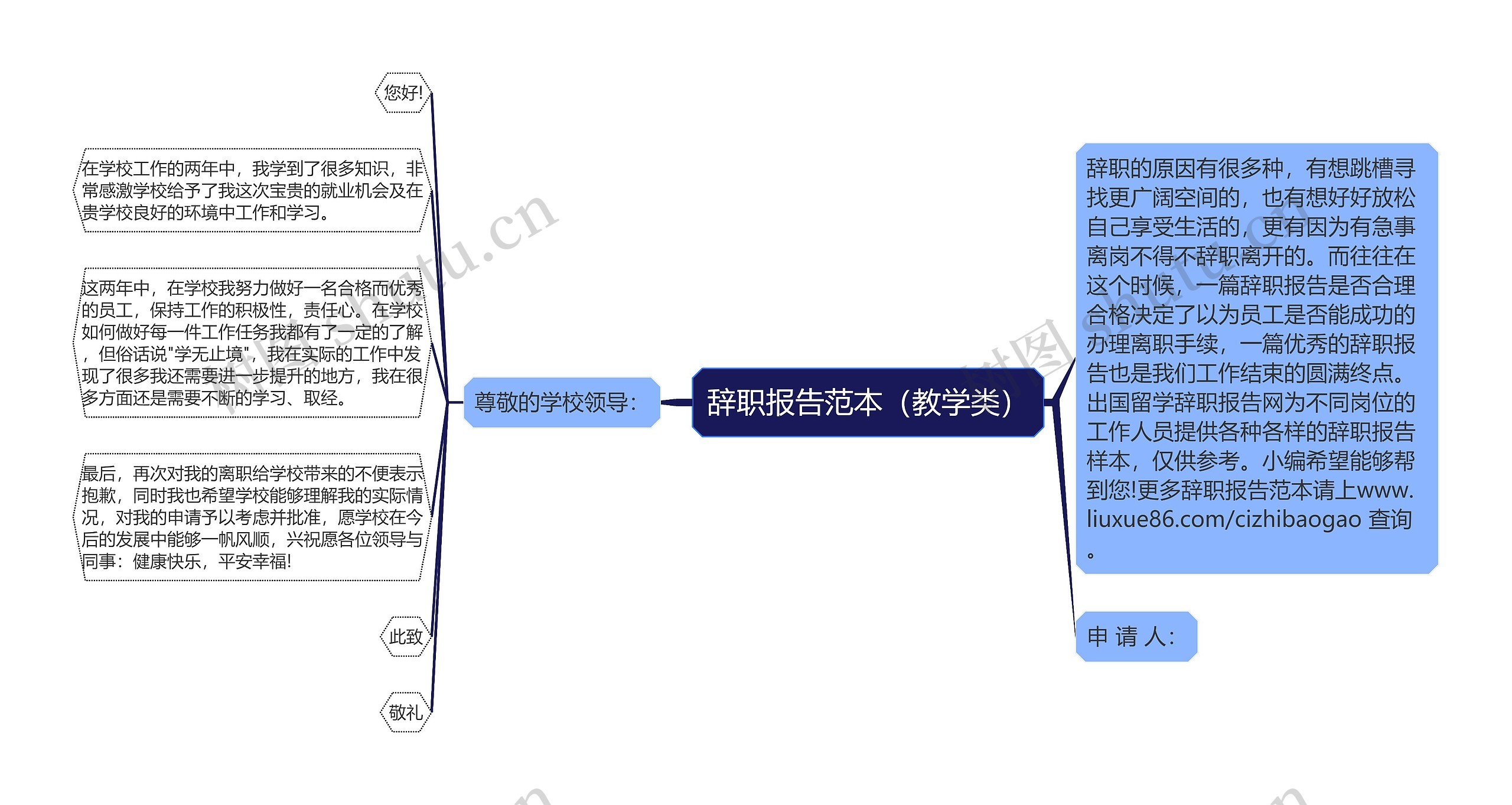 辞职报告范本（教学类）