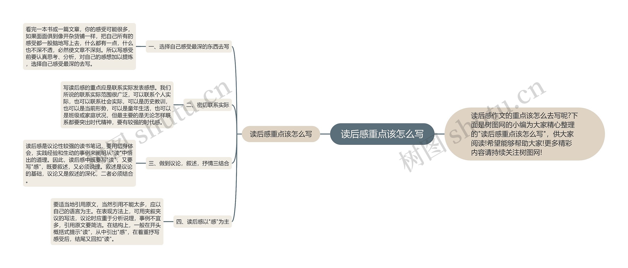 读后感重点该怎么写思维导图