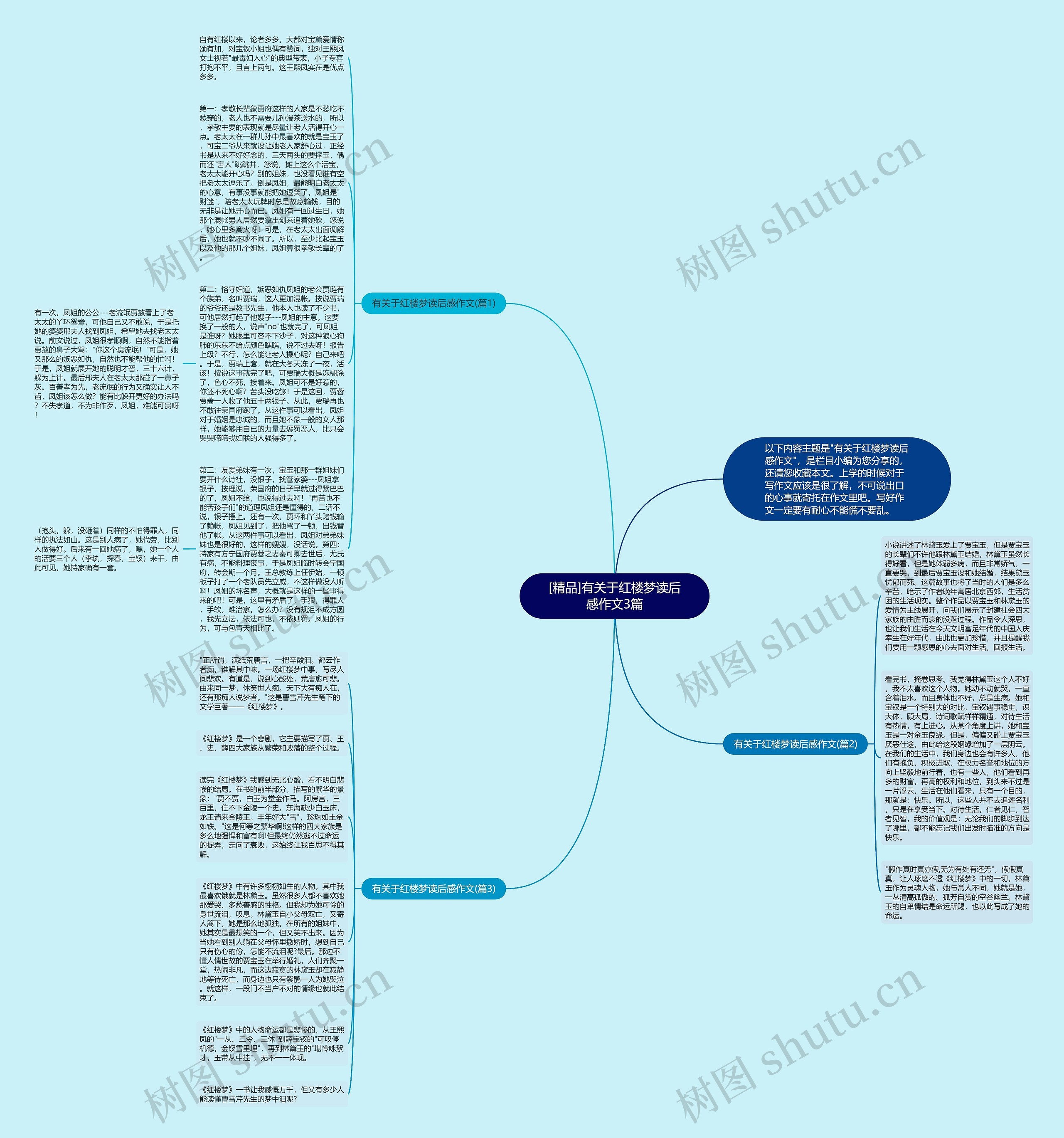 [精品]有关于红楼梦读后感作文3篇思维导图