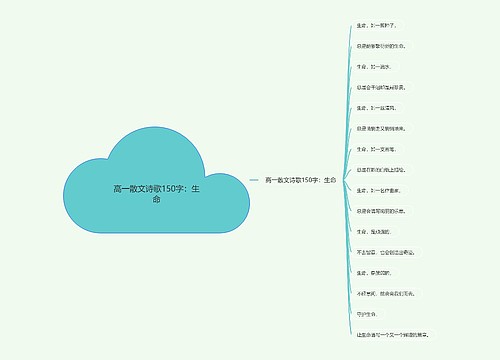 高一散文诗歌150字：生命