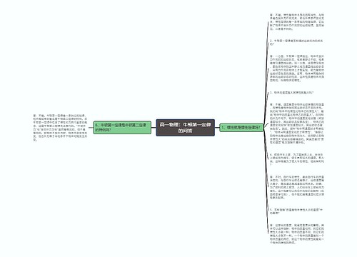 高一物理：牛顿第一定律的问答