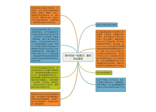 高中历史一轮复习：最怕死记硬背