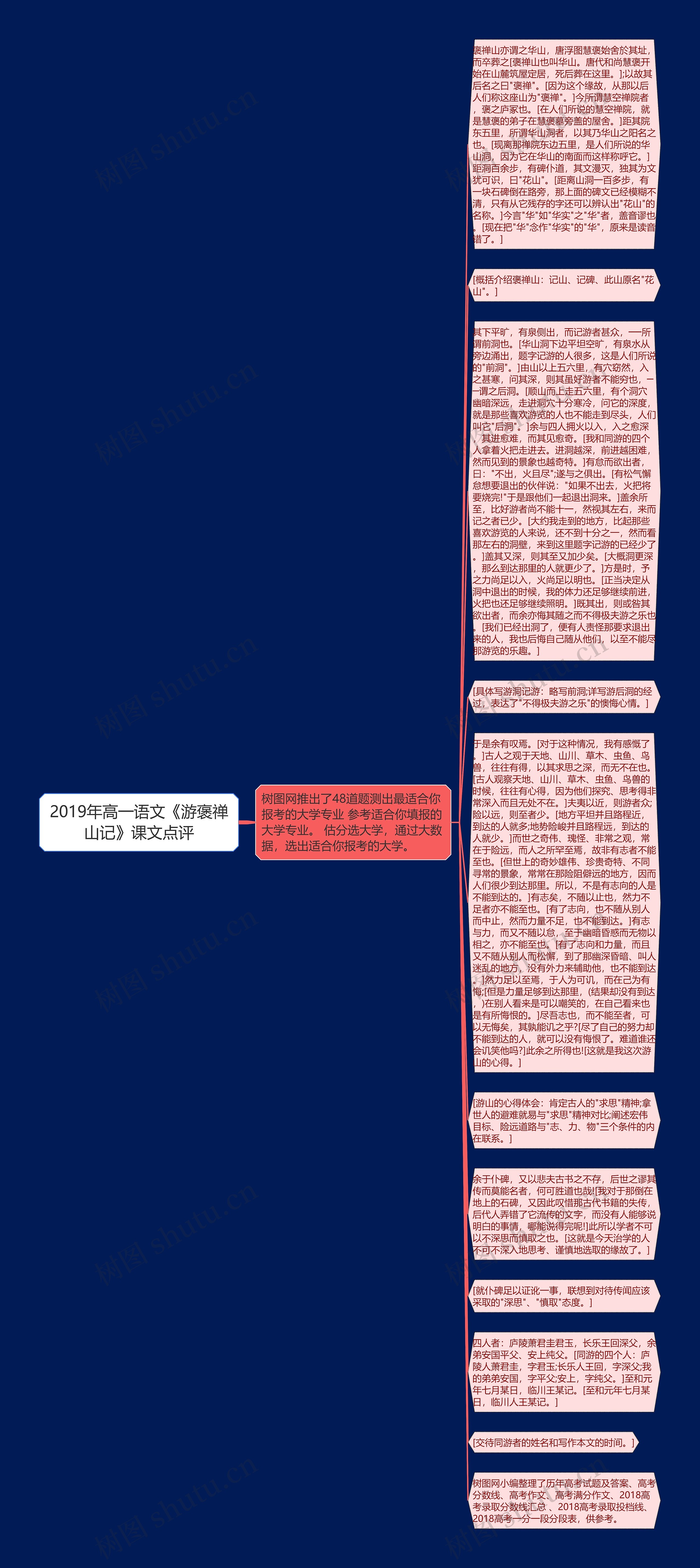 2019年高一语文《游褒禅山记》课文点评