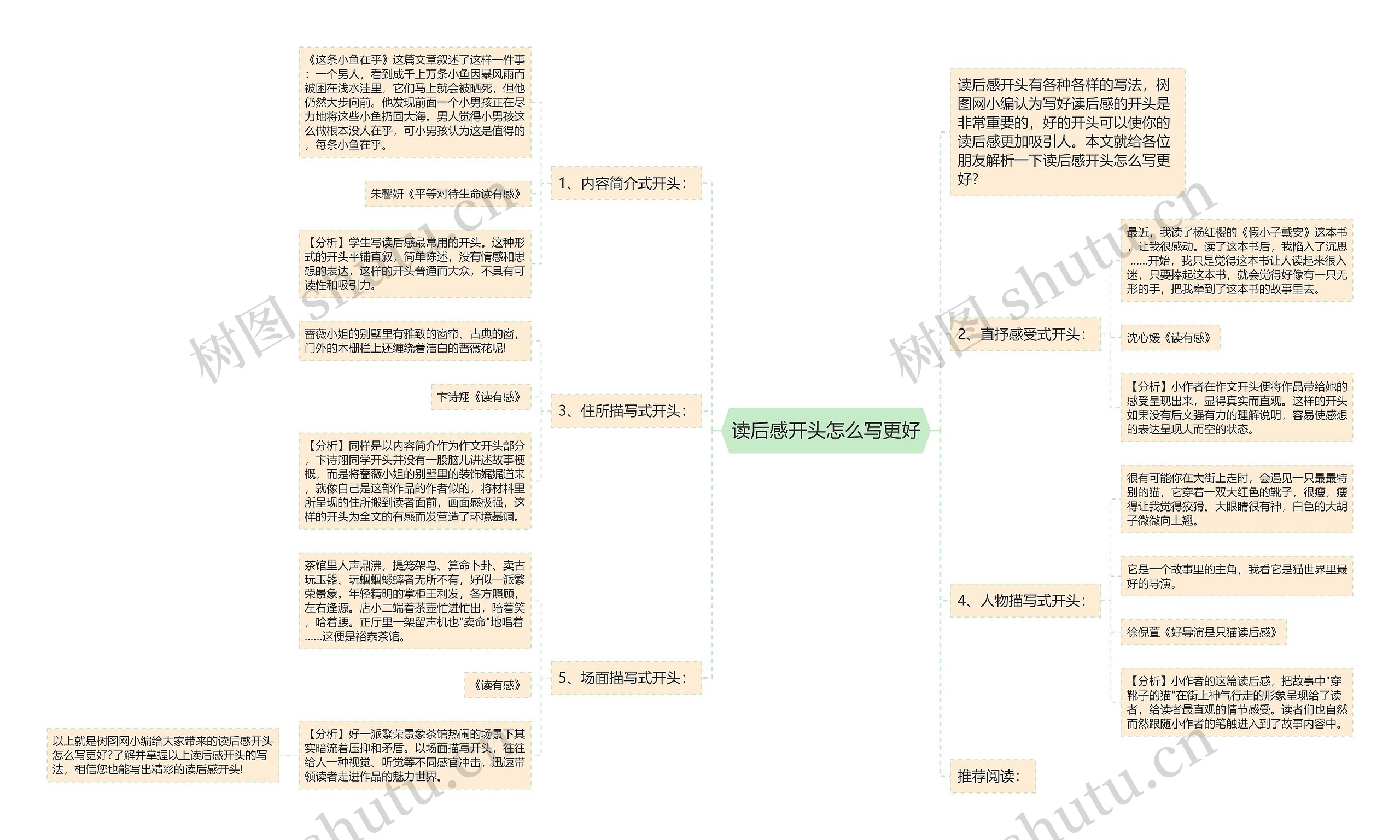 读后感开头怎么写更好思维导图