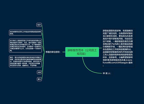 辞职报告范本（公司员工规范版）