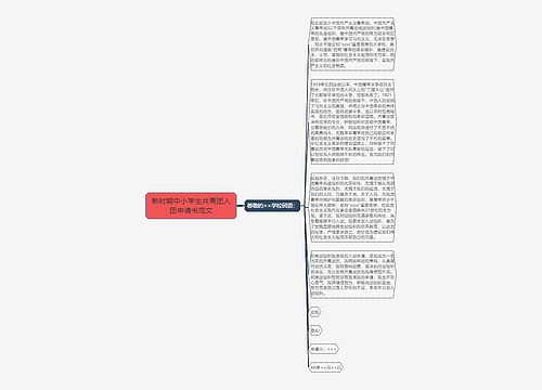 新时期中小学生共青团入团申请书范文