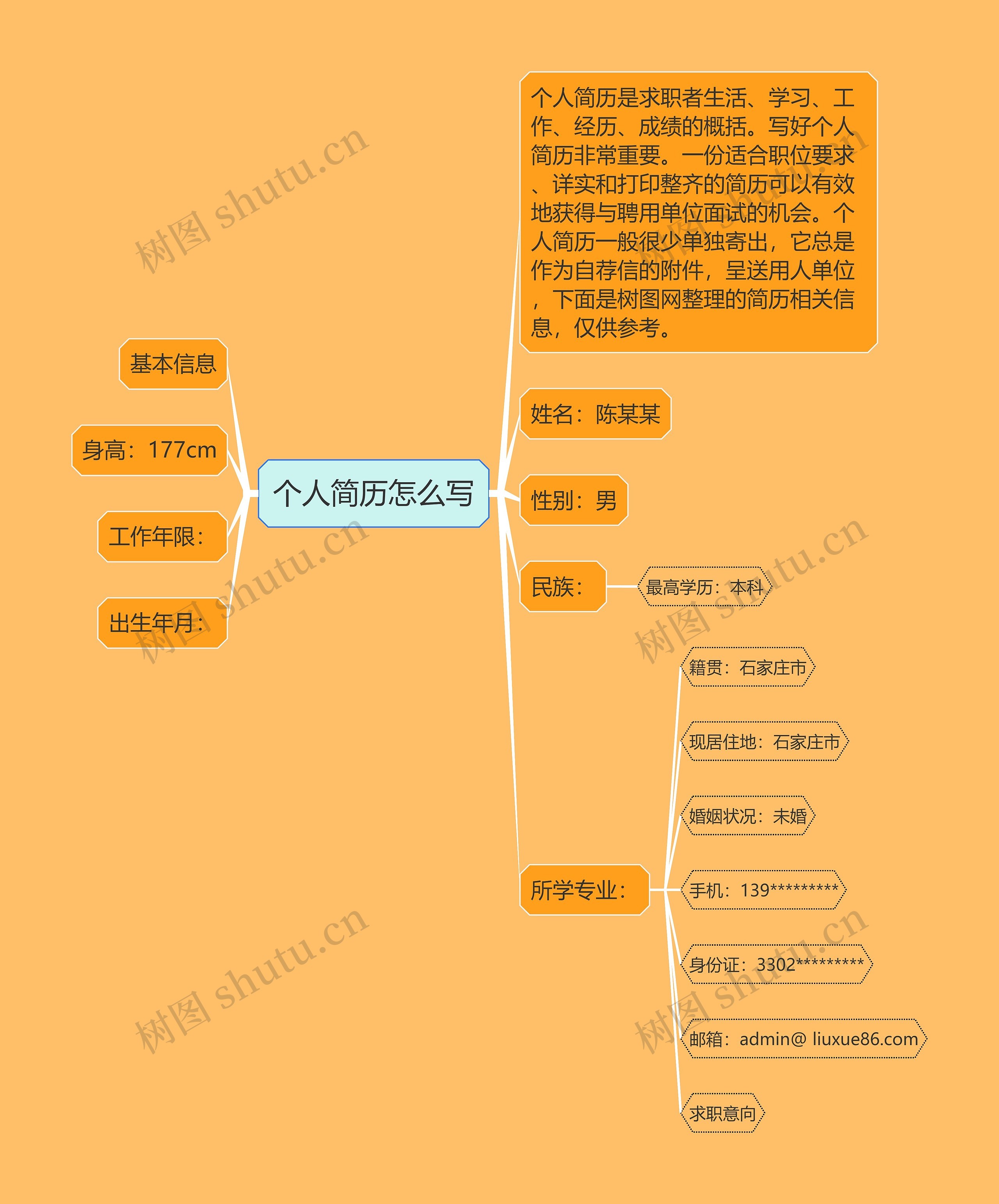 个人简历怎么写思维导图