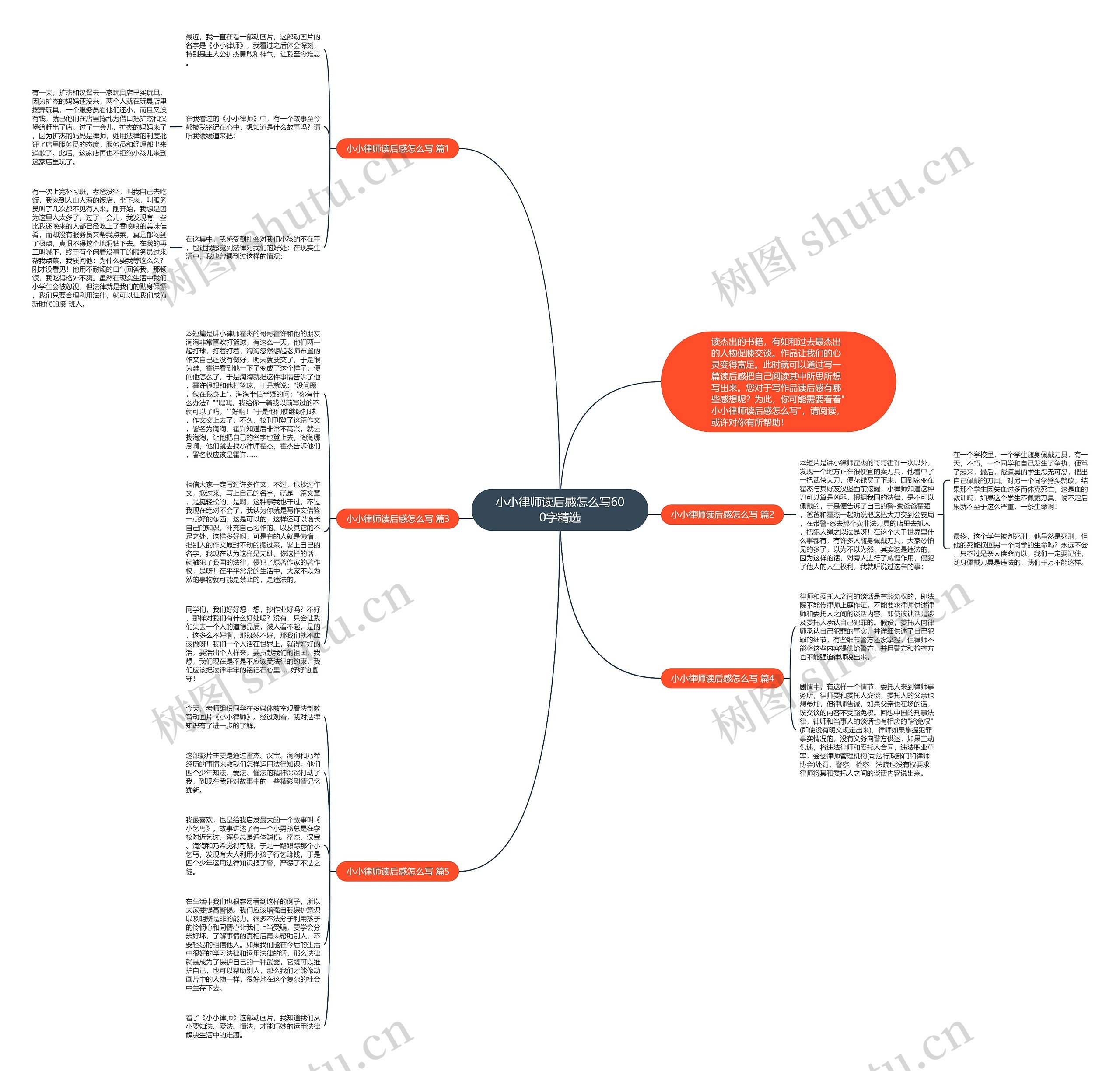 小小律师读后感怎么写600字精选思维导图