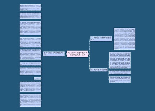 高一数学：无意中发现学习数学的几点小技巧思维导图