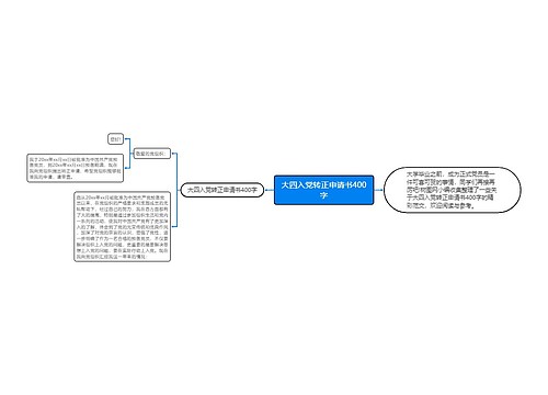 大四入党转正申请书400字