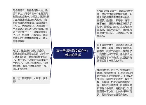 高一圣诞节作文600字：难忘的圣诞