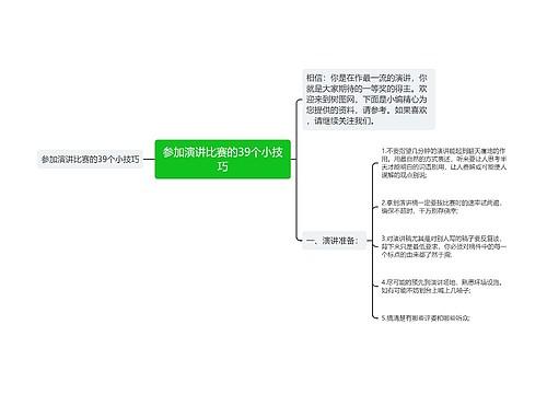 参加演讲比赛的39个小技巧