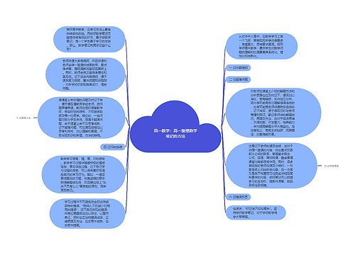 高一数学：高一整理数学笔记的方法