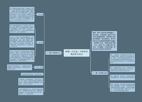 新高一大礼包：化学知识高效学习方法