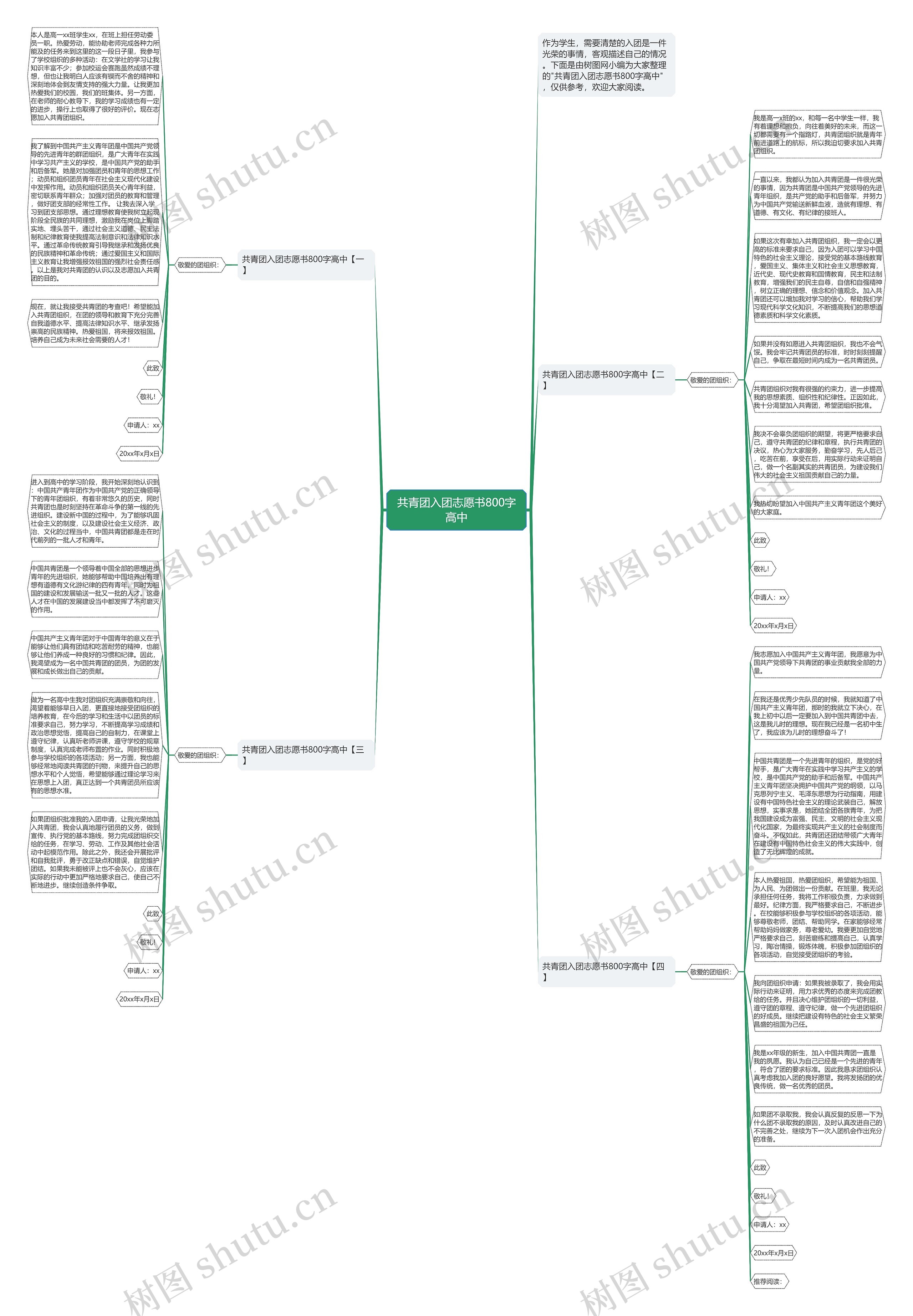 共青团入团志愿书800字高中思维导图
