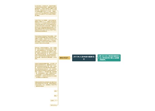 2015年入党申请书最新范文