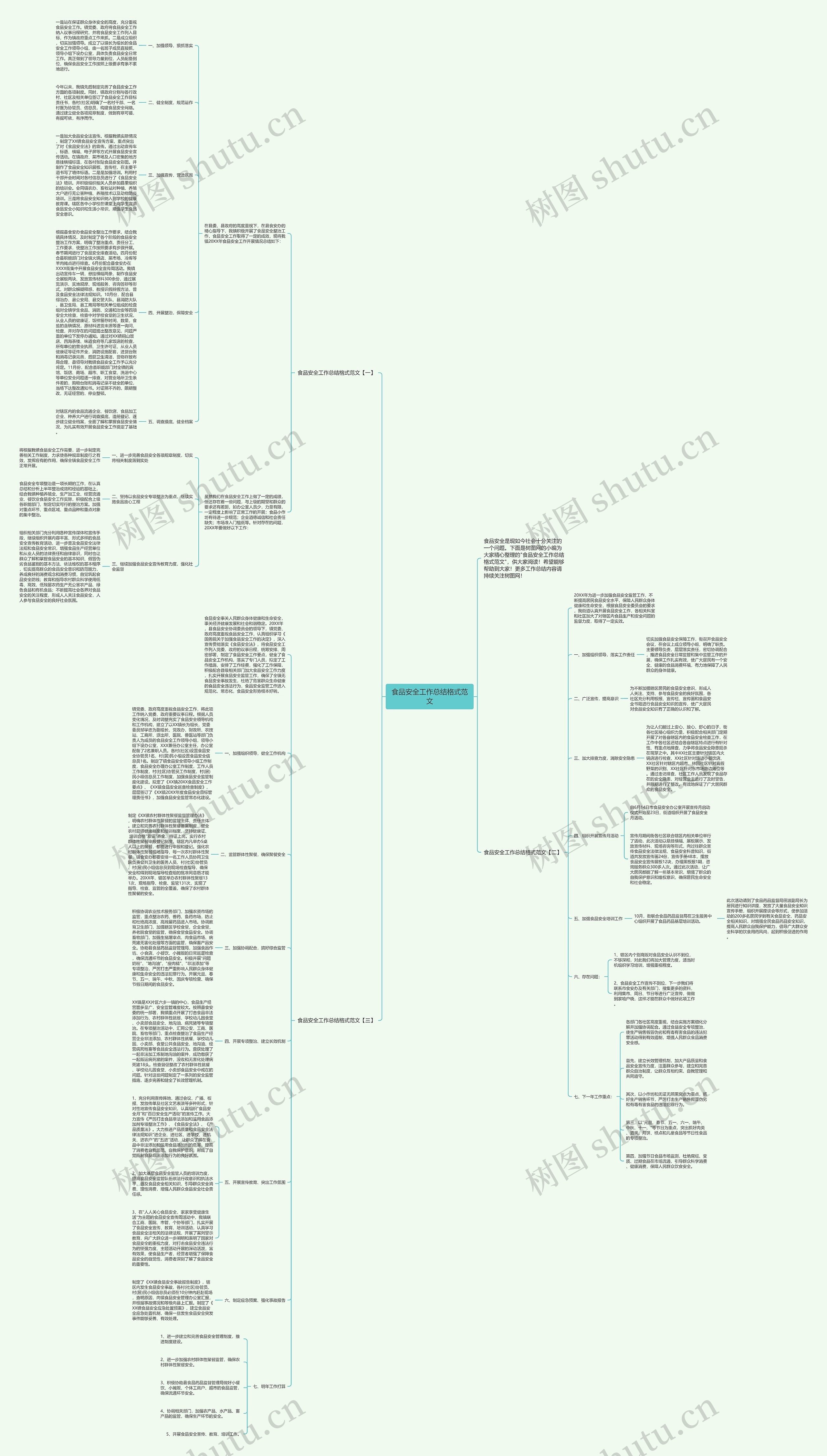 食品安全工作总结格式范文