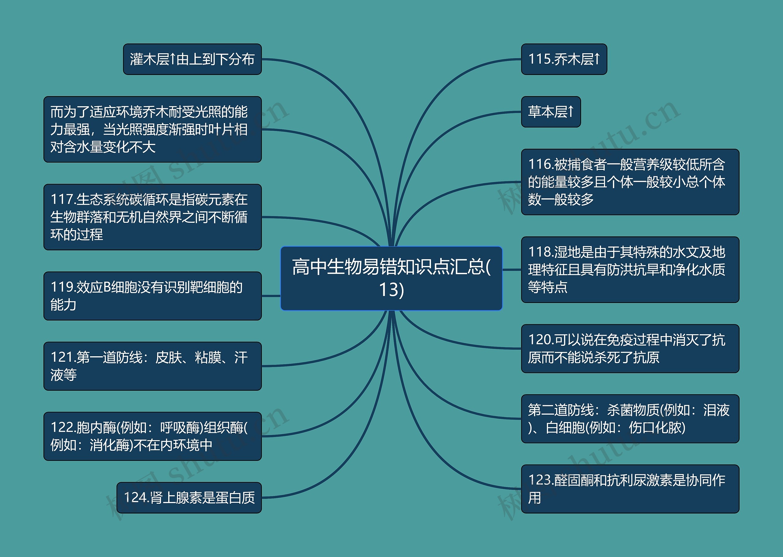 高中生物易错知识点汇总(13)