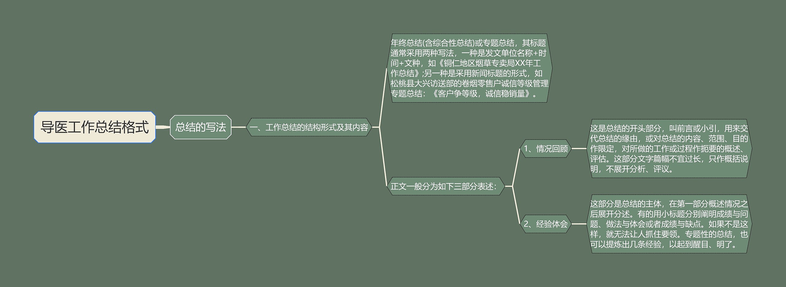 导医工作总结格式思维导图