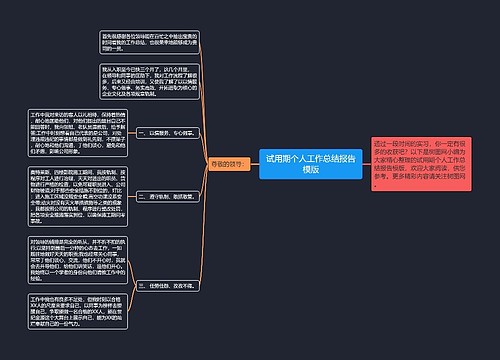 试用期个人工作总结报告模版