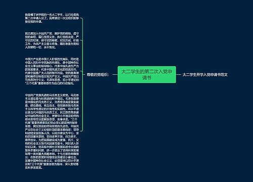 大二学生的第二次入党申请书