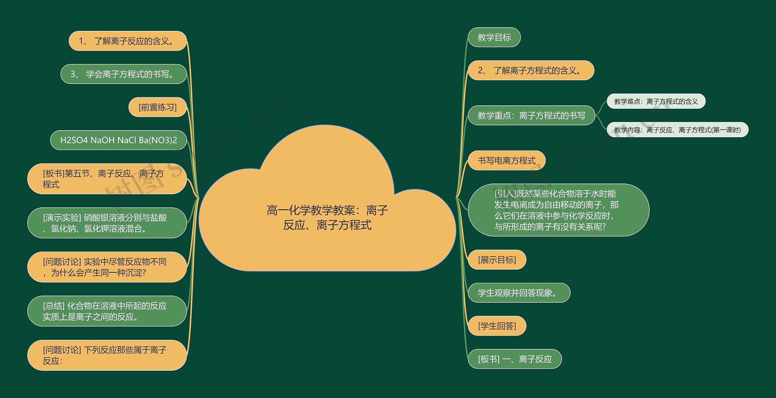 高一化学教学教案：离子反应、离子方程式