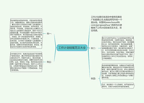 工作计划结尾范文大全