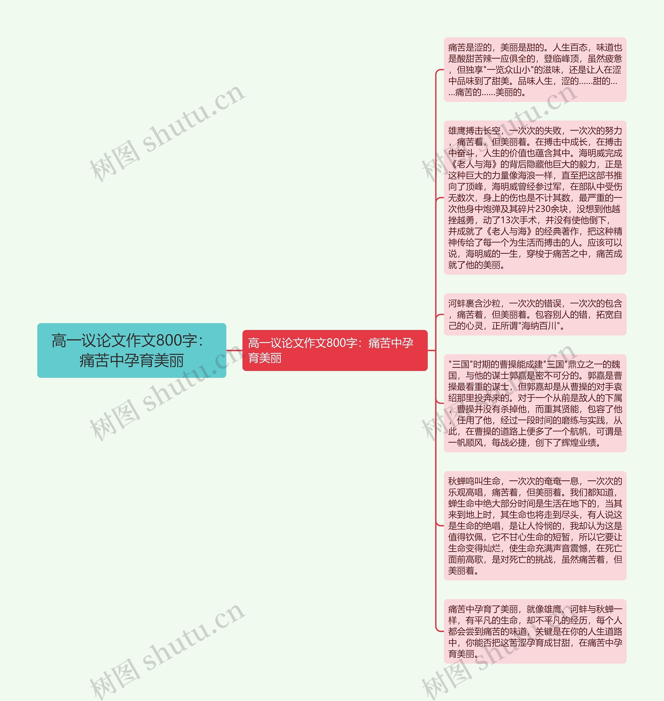 高一议论文作文800字：痛苦中孕育美丽