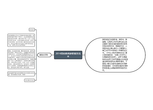 2014高校教师辞职报告范本