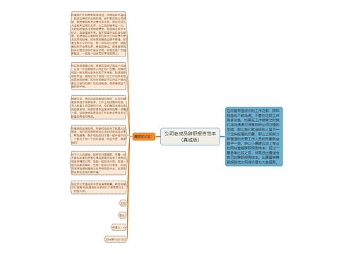 公司老成员辞职报告范本（真诚版）