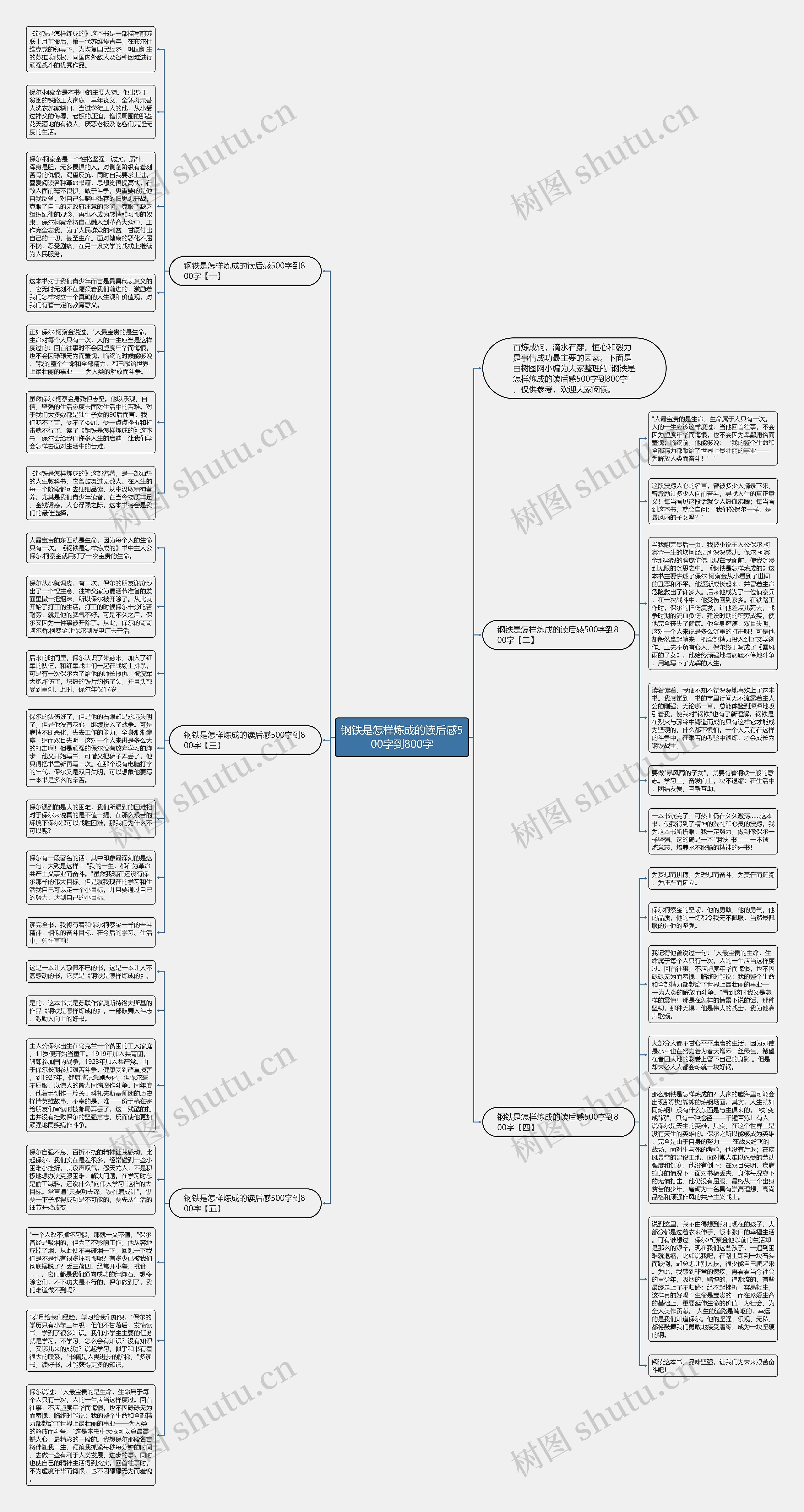 钢铁是怎样炼成的读后感500字到800字思维导图