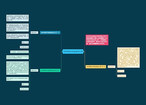 200字检讨书应该怎么写