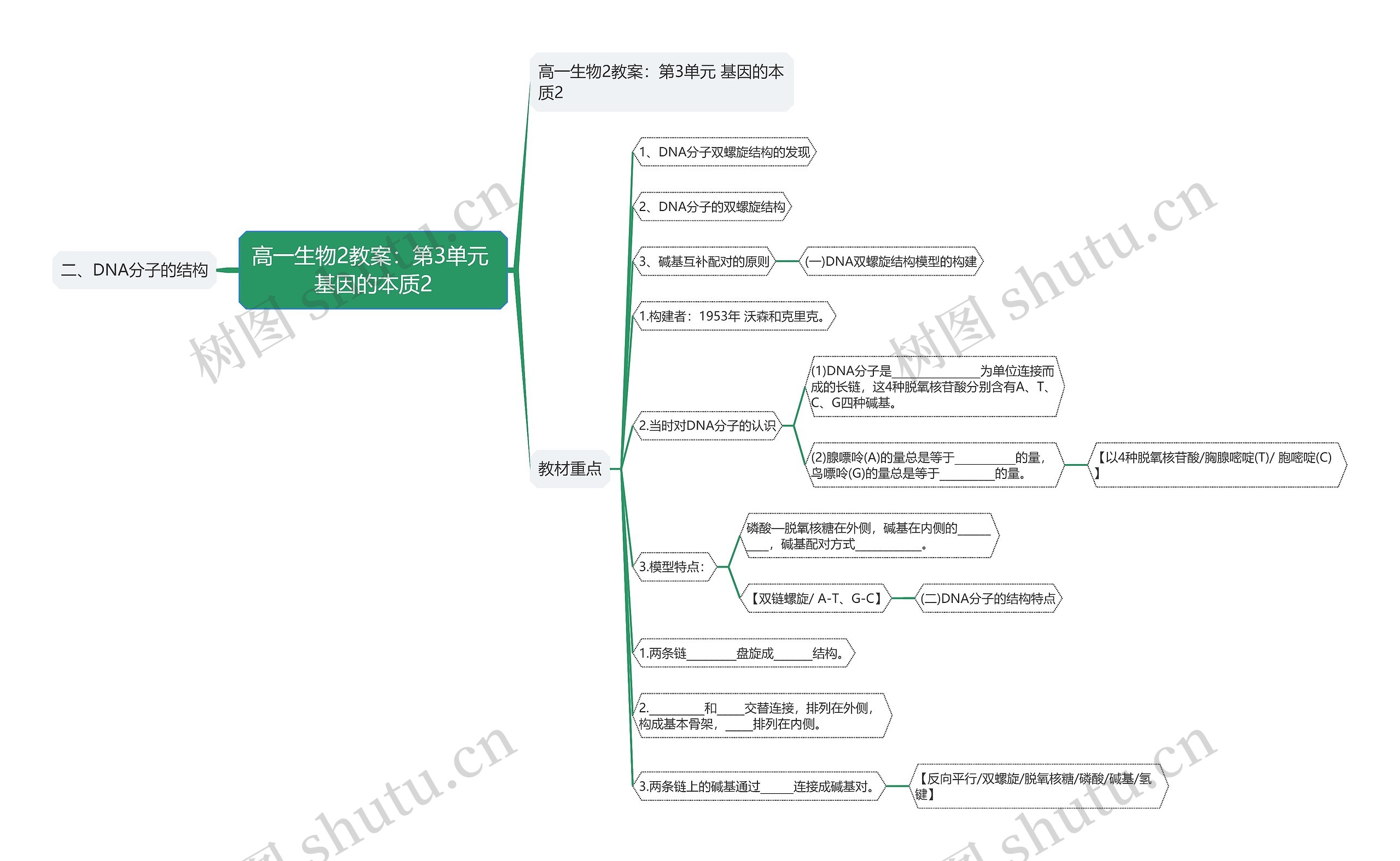 高一生物2教案：第3单元 基因的本质2