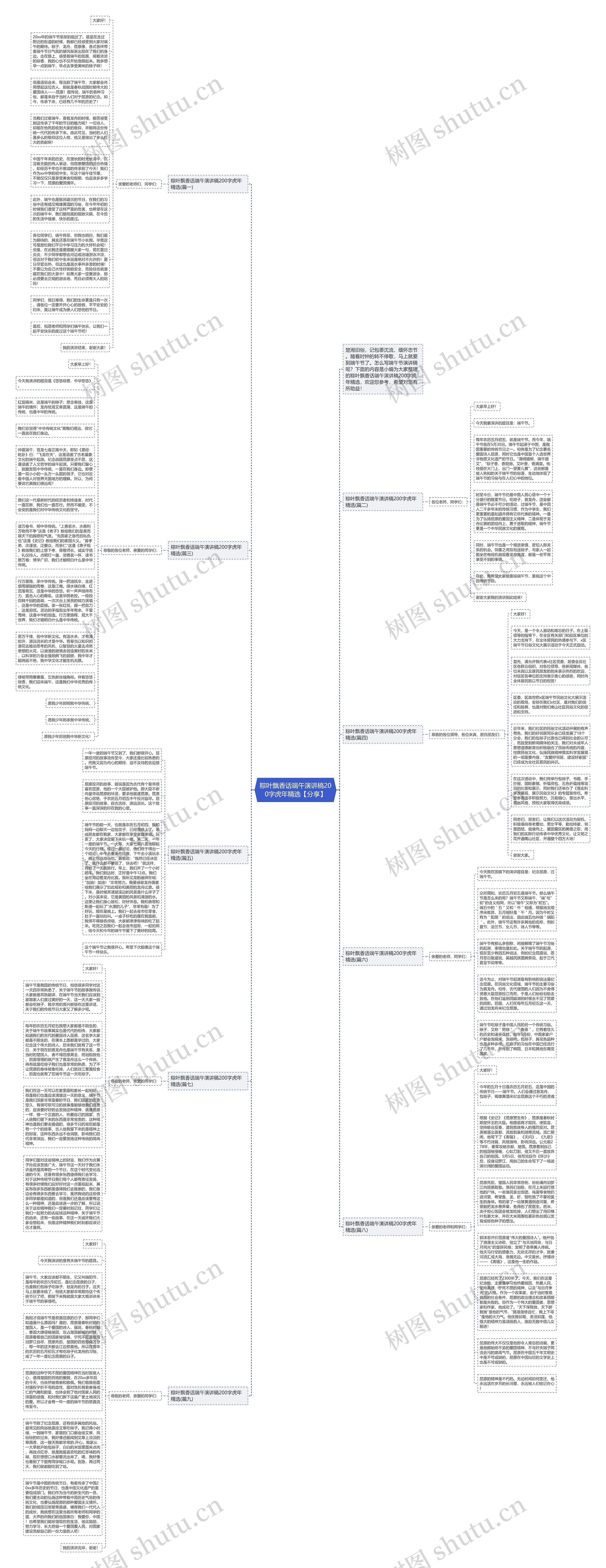 粽叶飘香话端午演讲稿200字虎年精选【分享】思维导图