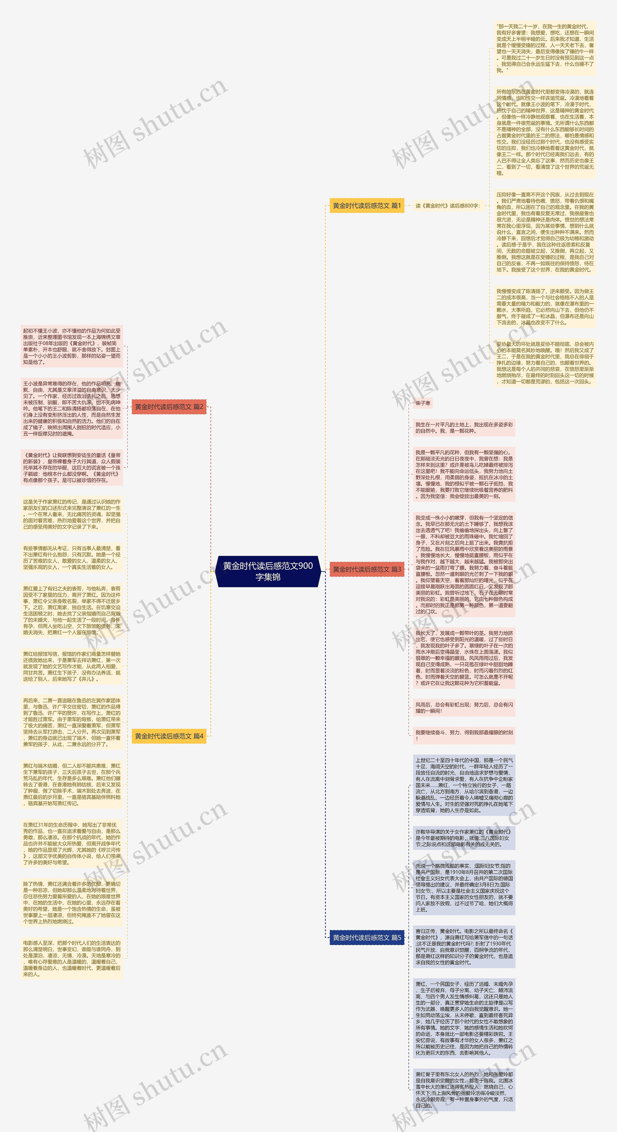 黄金时代读后感范文900字集锦思维导图