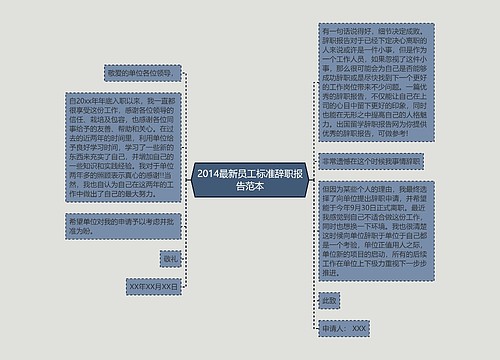 2014最新员工标准辞职报告范本