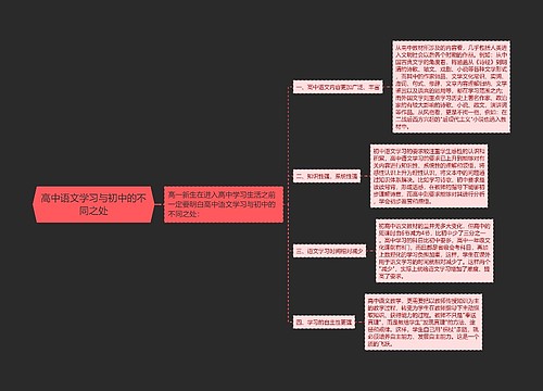 高中语文学习与初中的不同之处