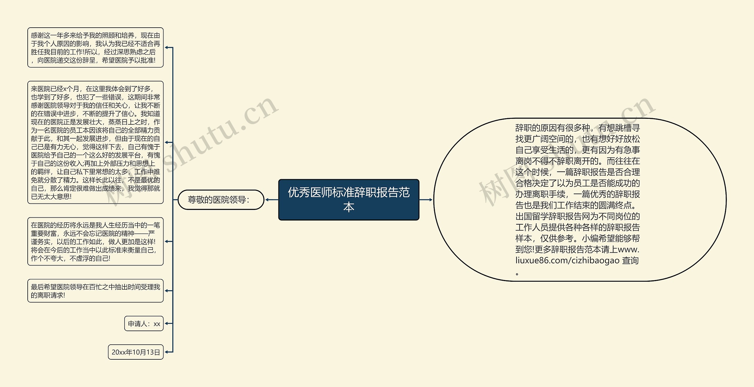 优秀医师标准辞职报告范本