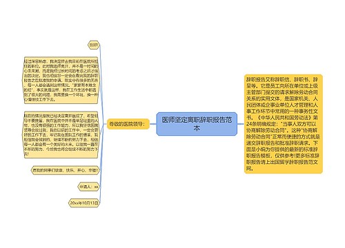 医师坚定离职辞职报告范本