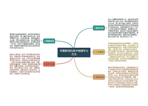 学霸推荐的高中物理学习方法