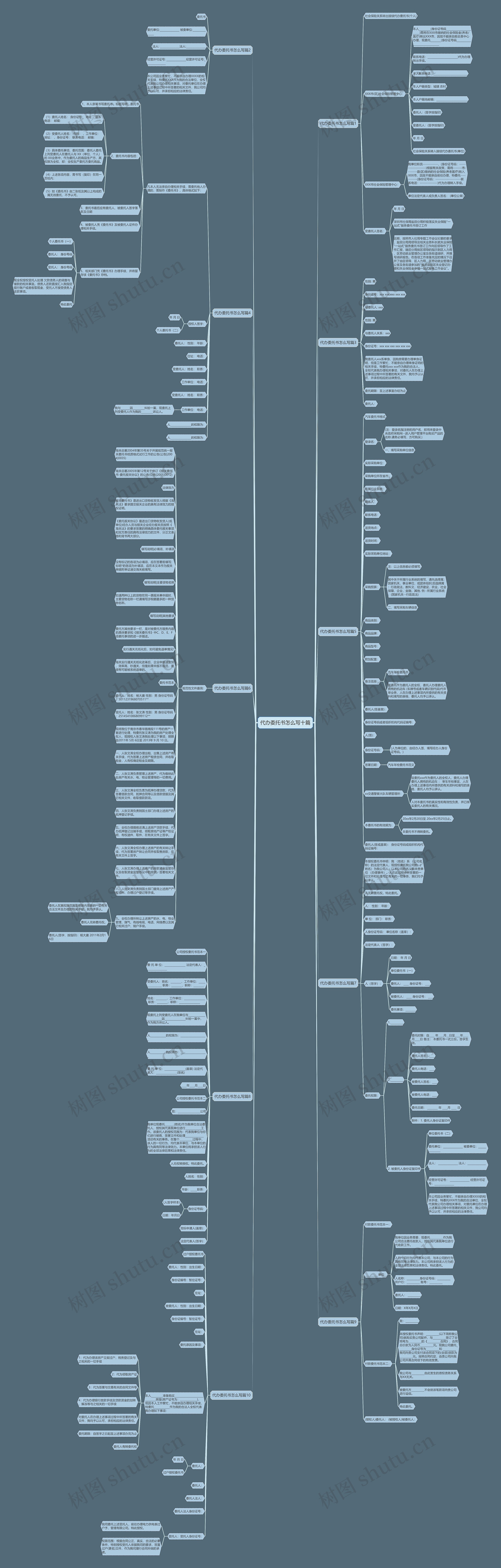 代办委托书怎么写十篇思维导图