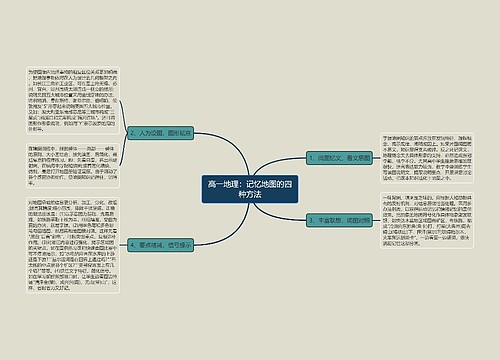 高一地理：记忆地图的四种方法