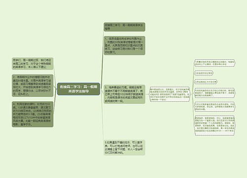 衔接高二学习：高一假期英语学法指导