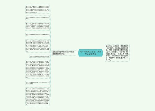 高一历史复习方法：历史万能答题思路