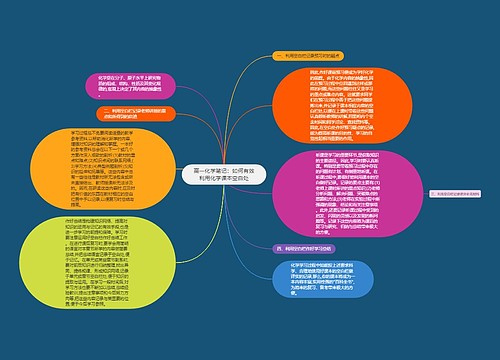 高一化学笔记：如何有效利用化学课本空白处