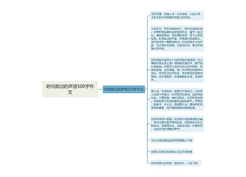 时间跑过的声音500字作文