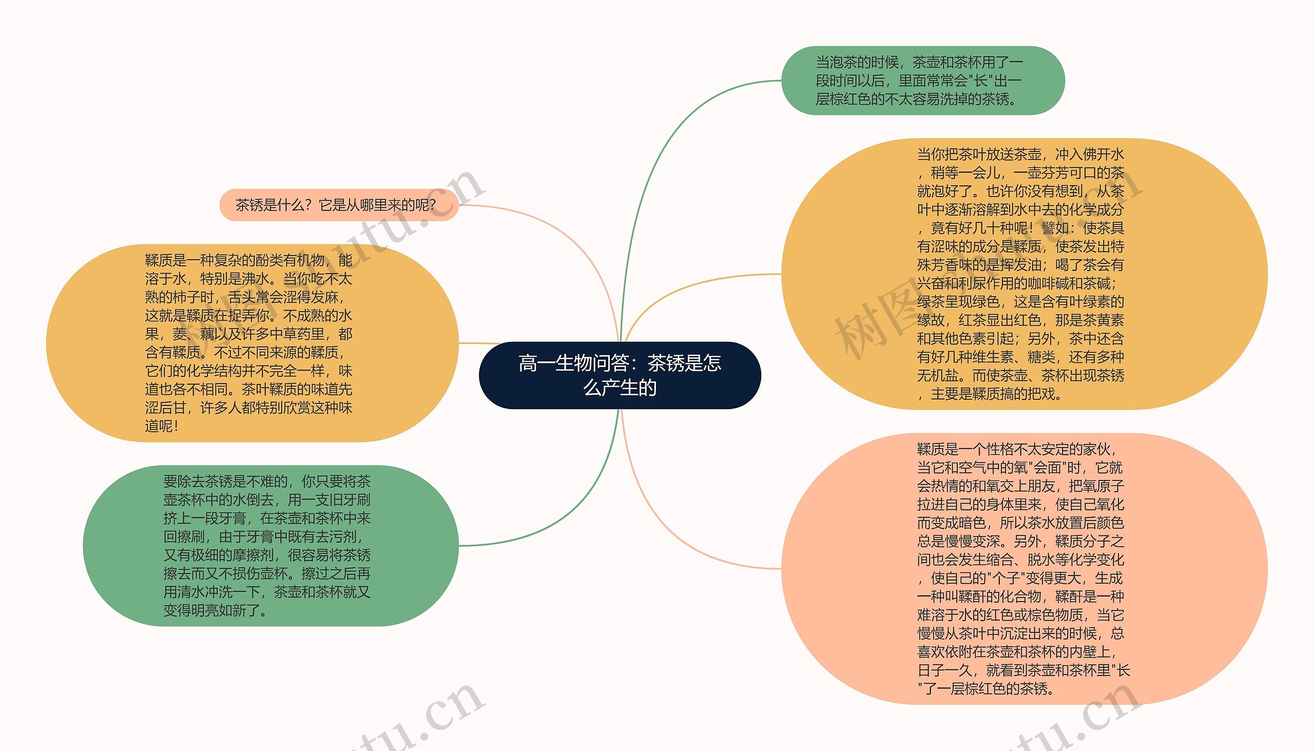 高一生物问答：茶锈是怎么产生的