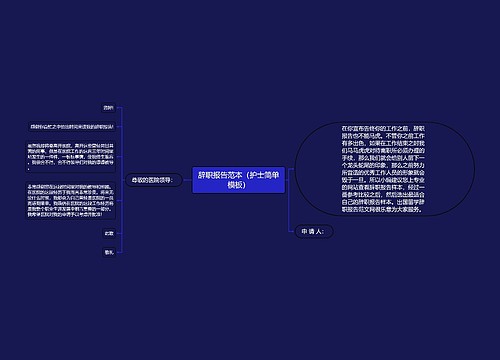 辞职报告范本（护士简单模板）