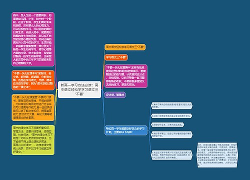 新高一学习方法必读：高中语文轻松学学习语文三“不要”