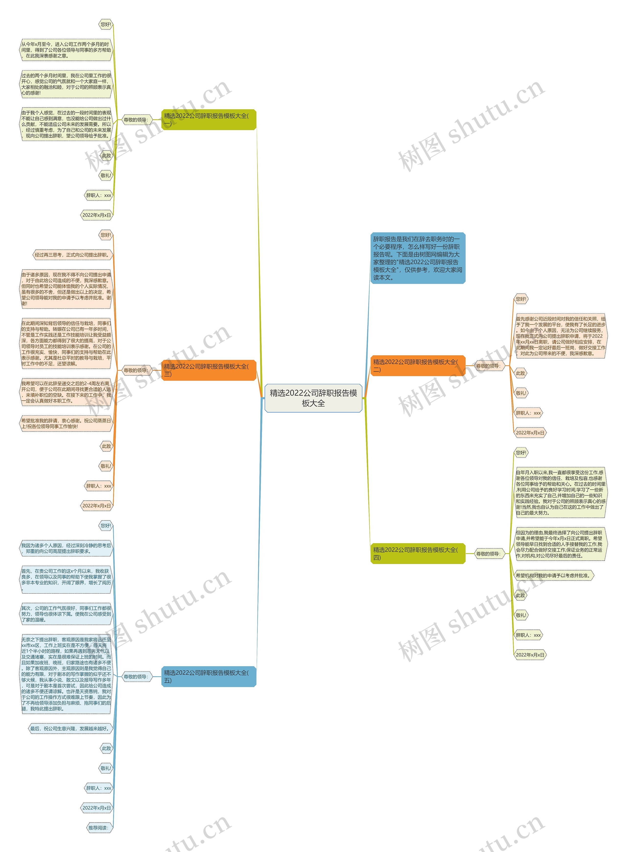精选2022公司辞职报告大全思维导图
